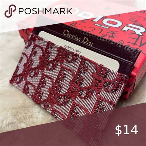 dior card holder red